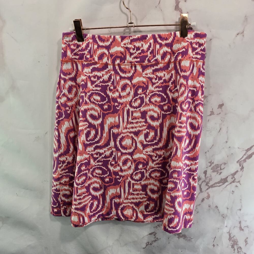 Title Nine Skirt Womens Small Pink Orange Mini Unlined Breeze Pattern Pleated